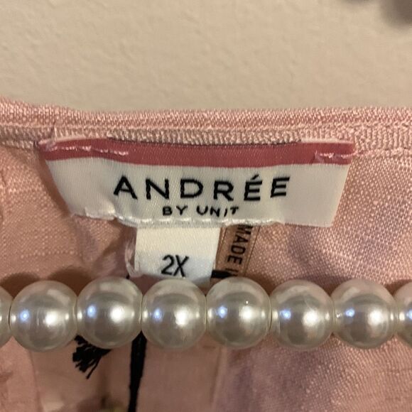 Andree by unit pink top nwt size 2x - Picture 5 of 7